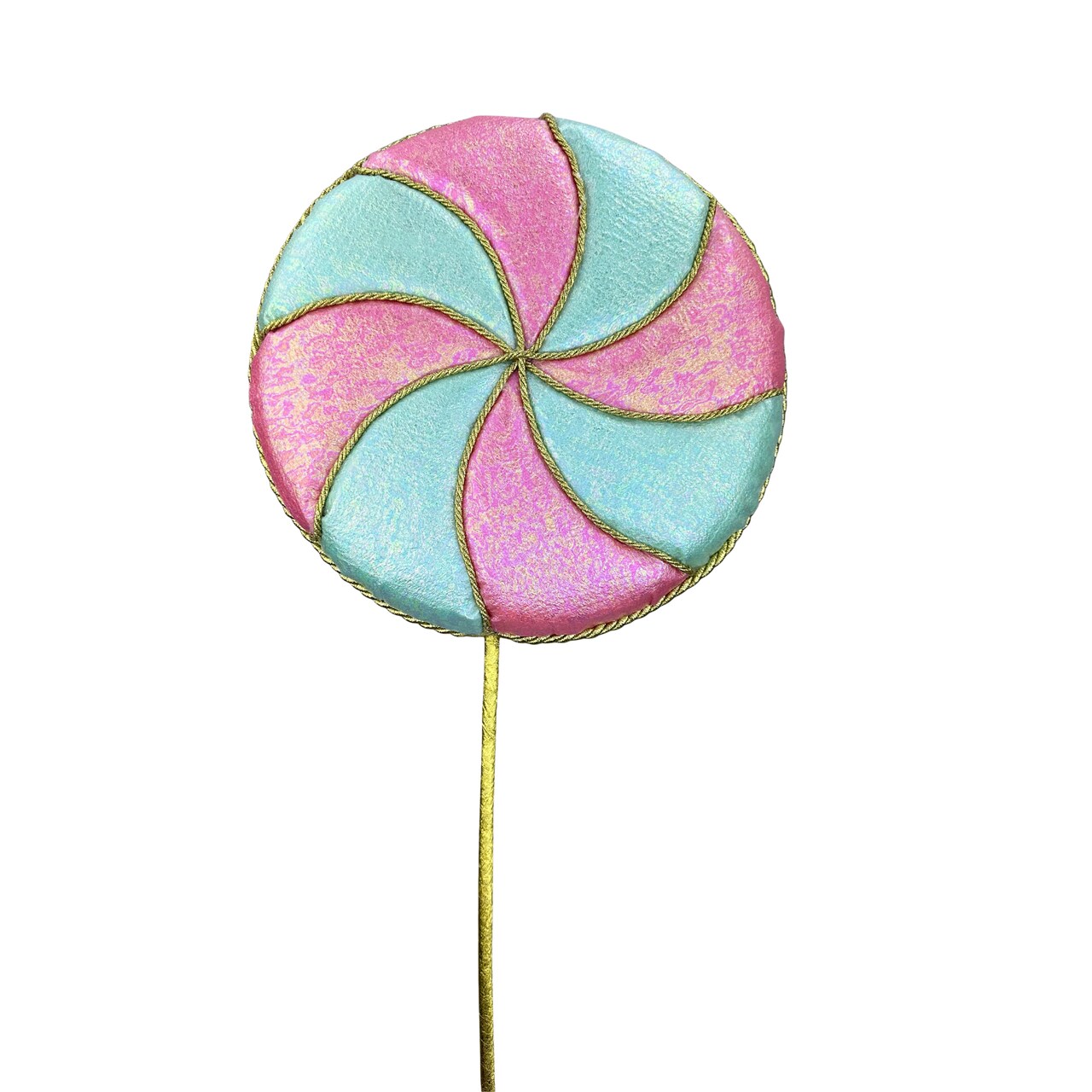 29" Pink Mint Gold Lollipop Pick – Candy Christmas Decoration for Wreaths & Trees-86291MIPK
